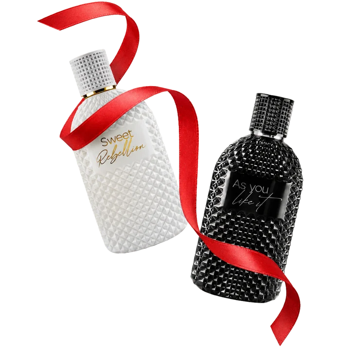 The Modern Muse Duo women's perfume set at £38, featuring Sweet Rebellion and As You Like It fragrances, combining two feminine scents for a versatile fragrance pairing.